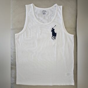 AUTHENTIC Polo Ralph Lauren Men's White Tank Top Medium - Like New